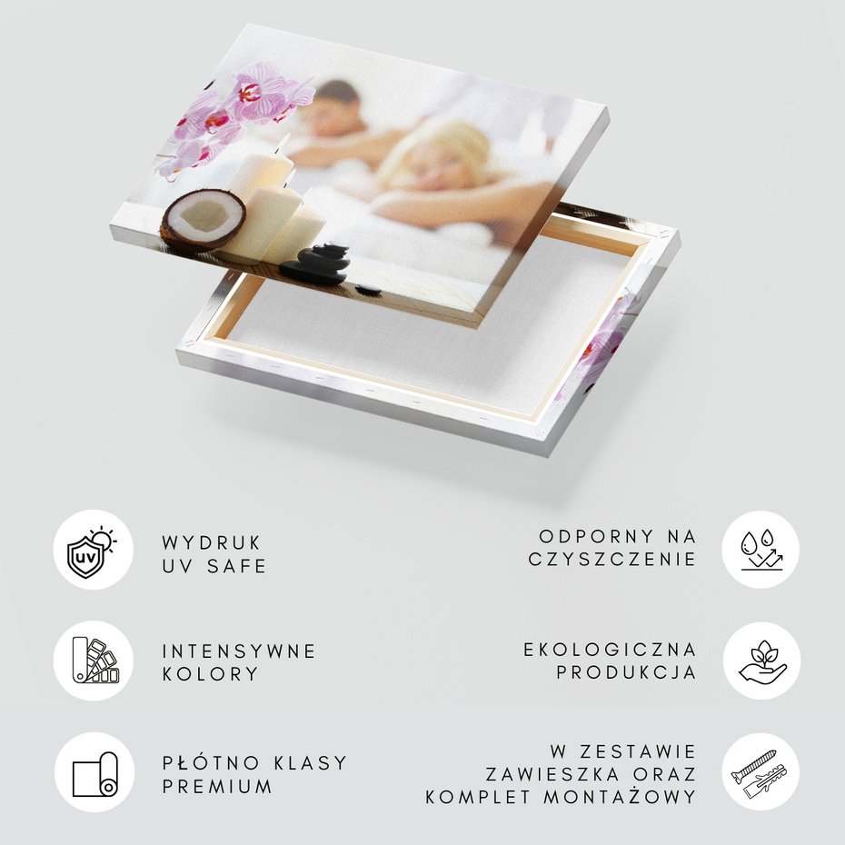 Obraz na płótnie - spa, relaks, kokos