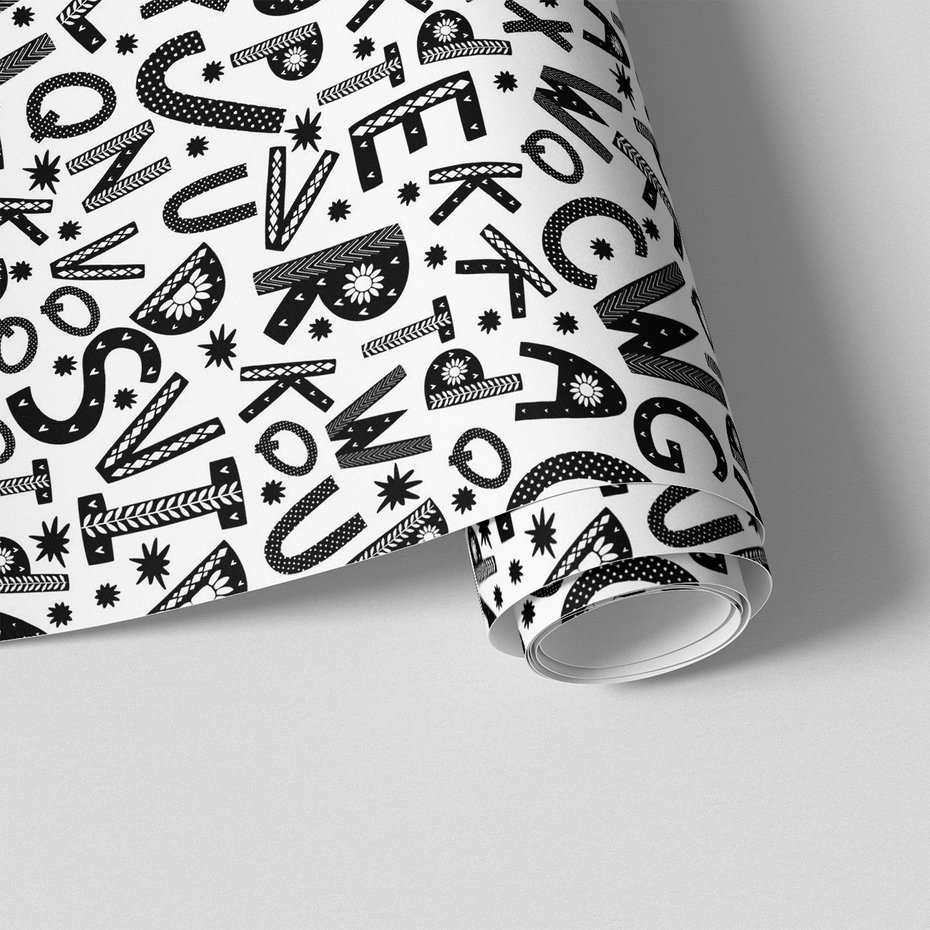 Tapeta - alfabet, litery, gwiazdy