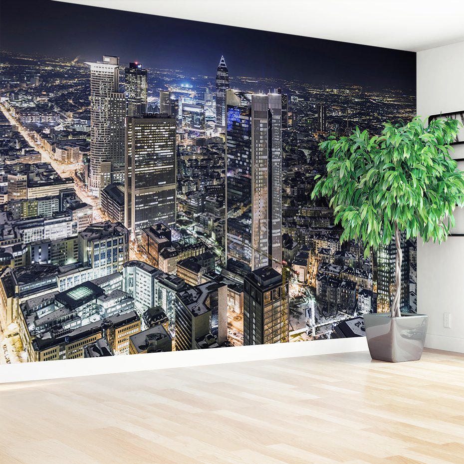 Fototapeta - miasto, noc, budynki