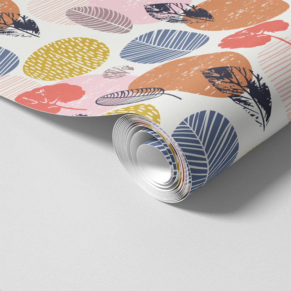 Tapeta - liście, drzewa, kropki