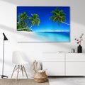 Obraz na płótnie - plaża, palmy, morze