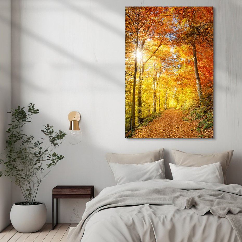 Obraz na płótnie - jesień, las, liście