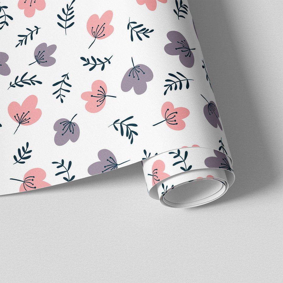 Tapeta - kwiaty, liście, tło