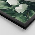 Zestaw obrazy w ramie, plakaty - liście, tropikalne, roślina - rama czarna