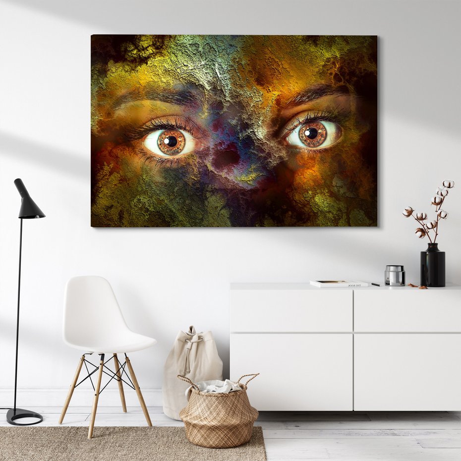 Obraz na płótnie - oczy, abstrakcja, twarz