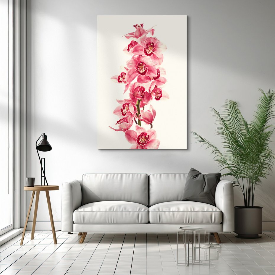 Obraz na płótnie - kwiaty, orchidee, różowe