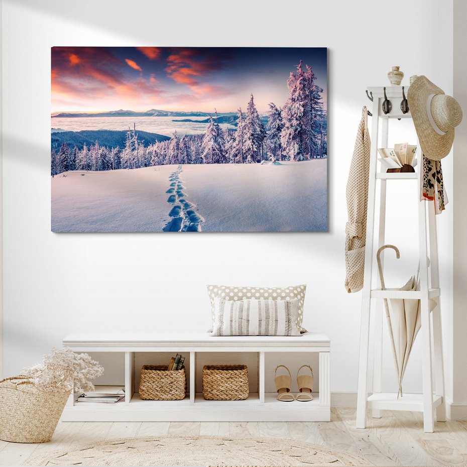 Obraz na płótnie - zima, śnieg, krajobraz