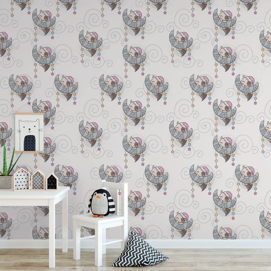 Tapeta - dziecięca, sen, księżyc