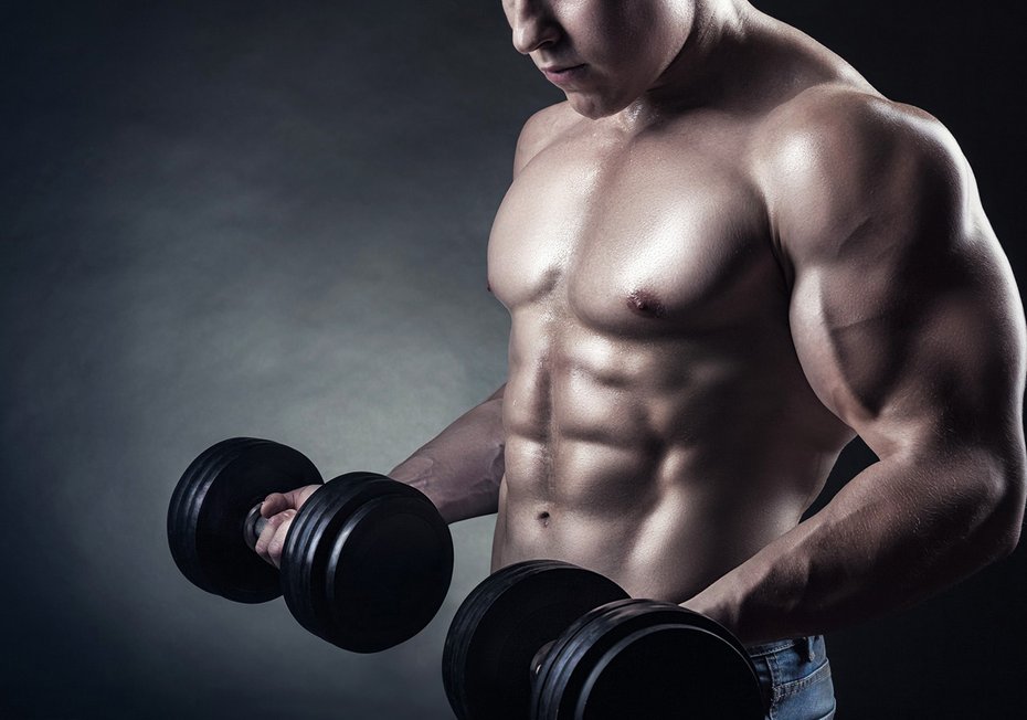 Fototapeta - siłownia, sport, mężczyzna