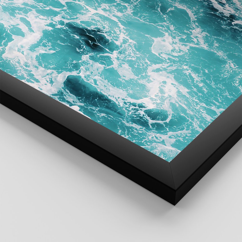 Zestaw obrazy w ramie, plakaty - woda, morze, ocean - rama czarna