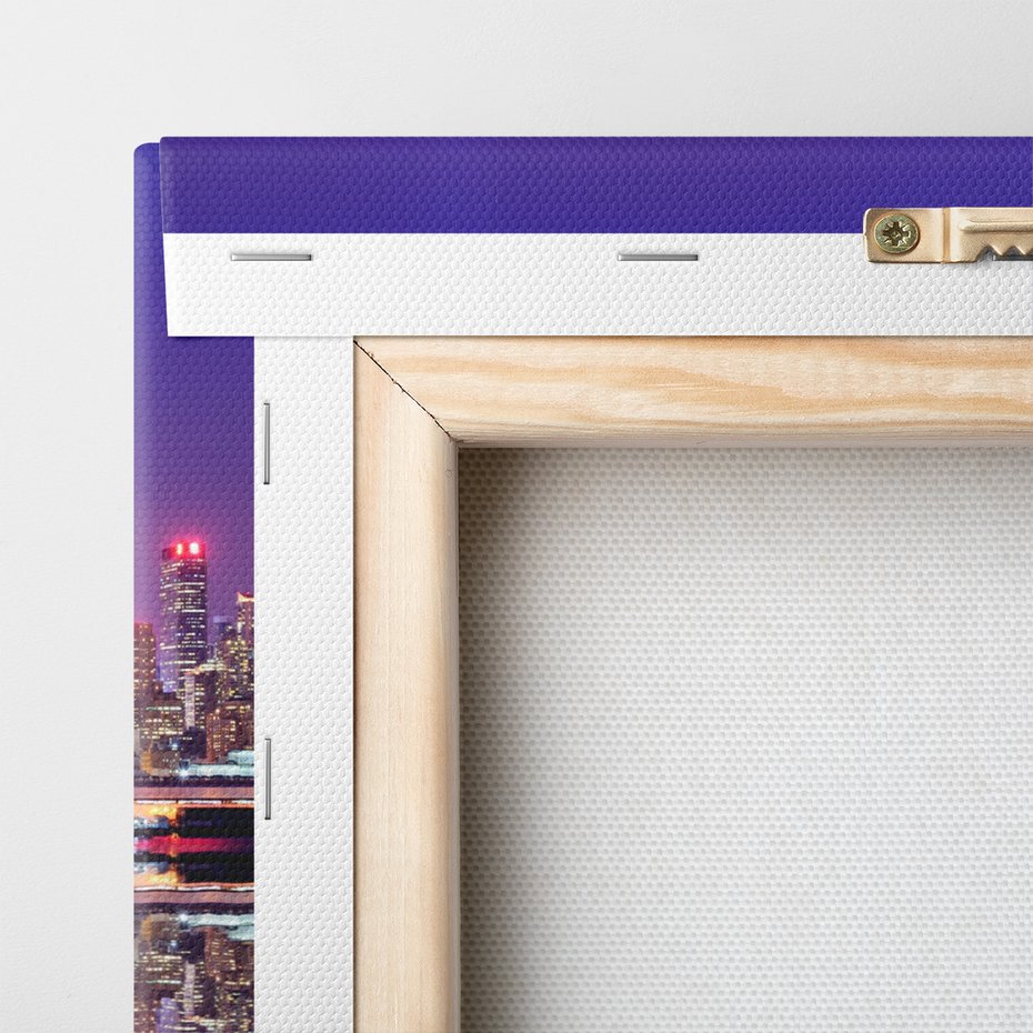 Obraz na płótnie - miasto, noc, odbicie