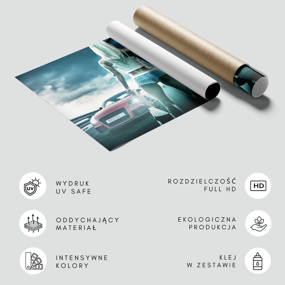 Fototapeta - samochody, wyścigi, kobieta