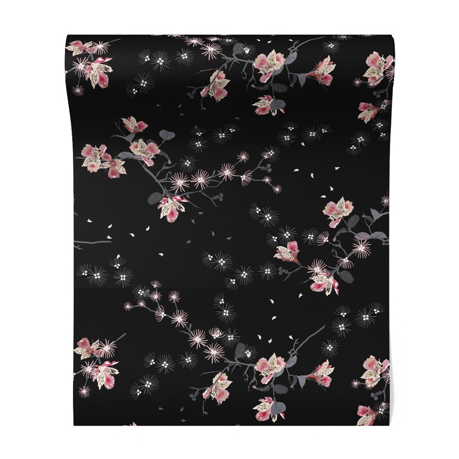 Tapeta - kwiaty, gałęzie, tło