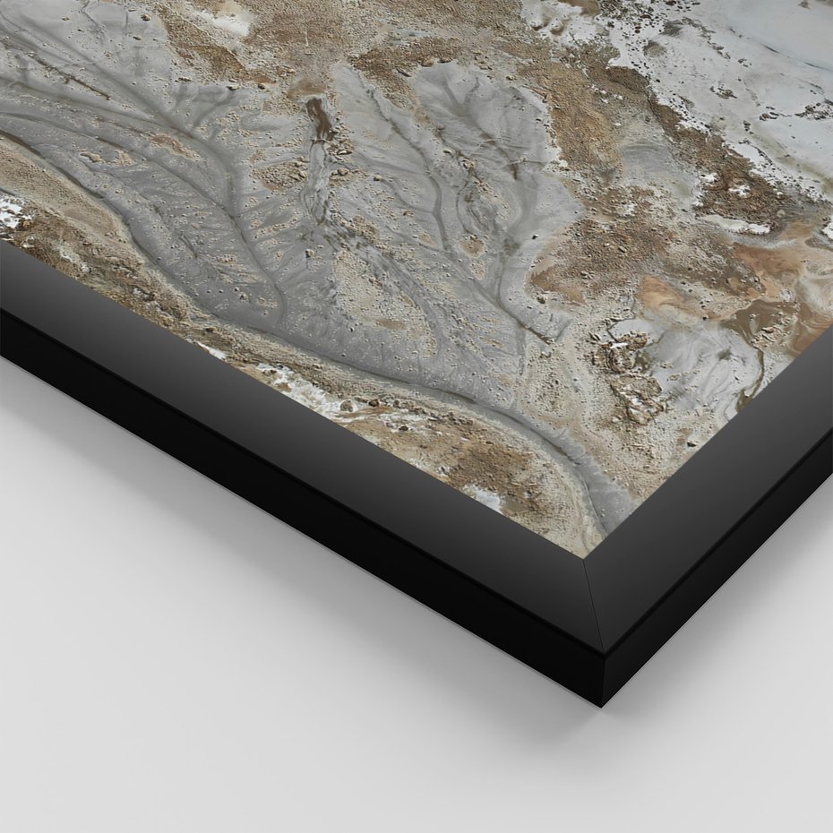 Zestaw obrazy w ramie, plakaty - abstrakcja, roślina, natura - rama czarna