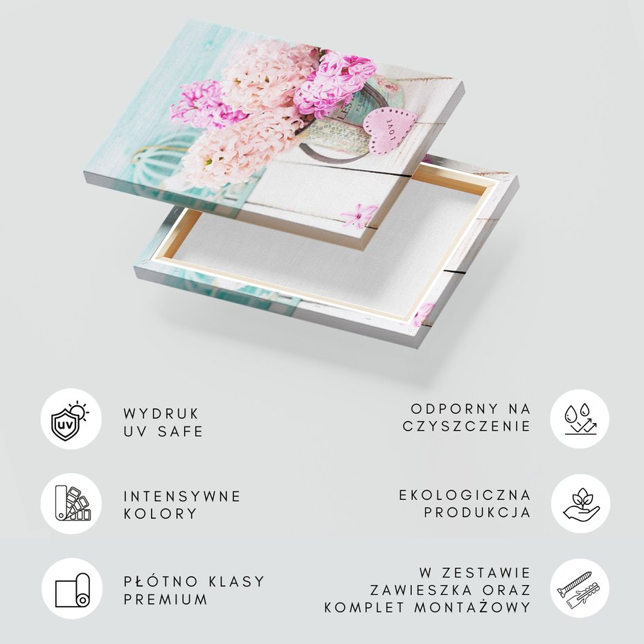 Obraz na płótnie - kwiaty, różowy, pastelowy