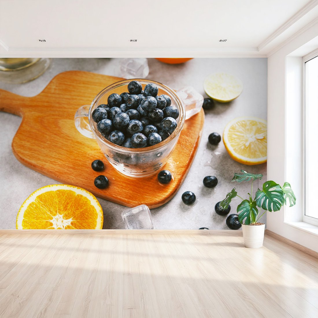 Fototapeta - borówki, owoce, cytrusy
