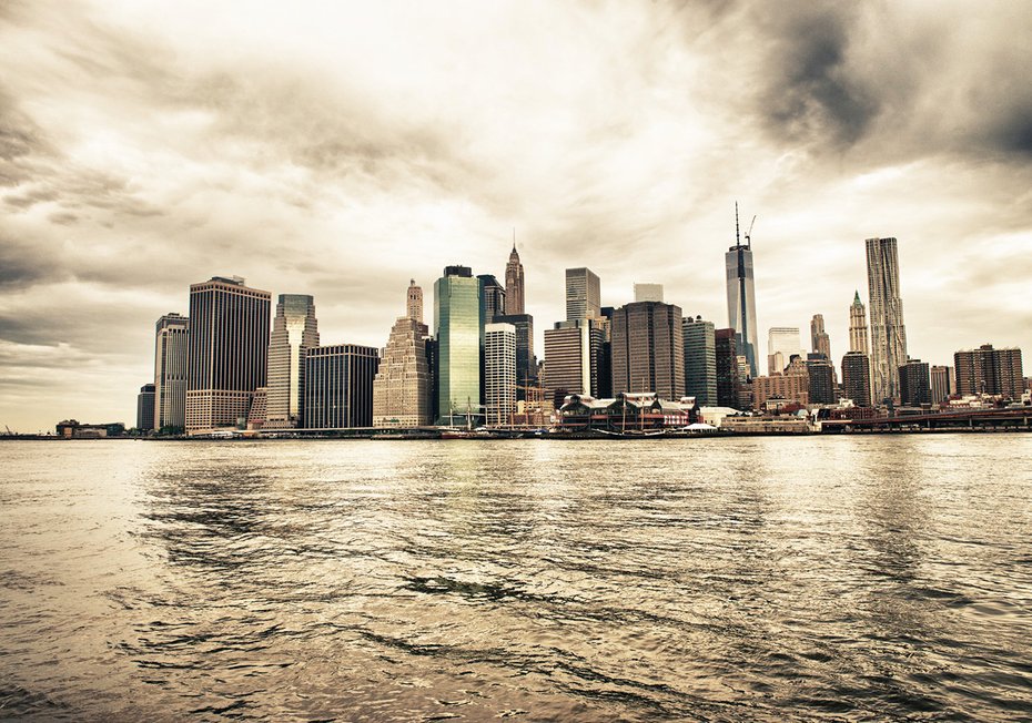 Fototapeta - miasto, budynki, woda