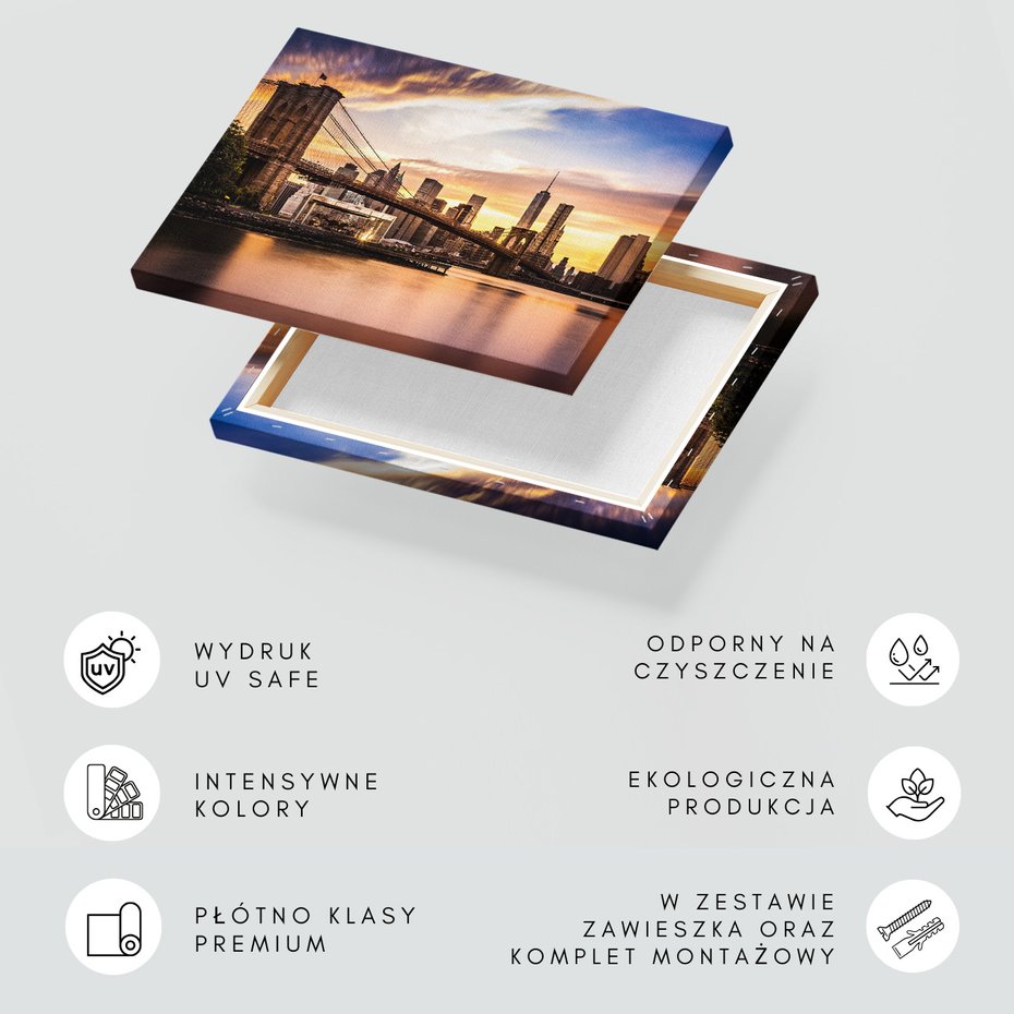 Obraz na płótnie - most, miasto, woda