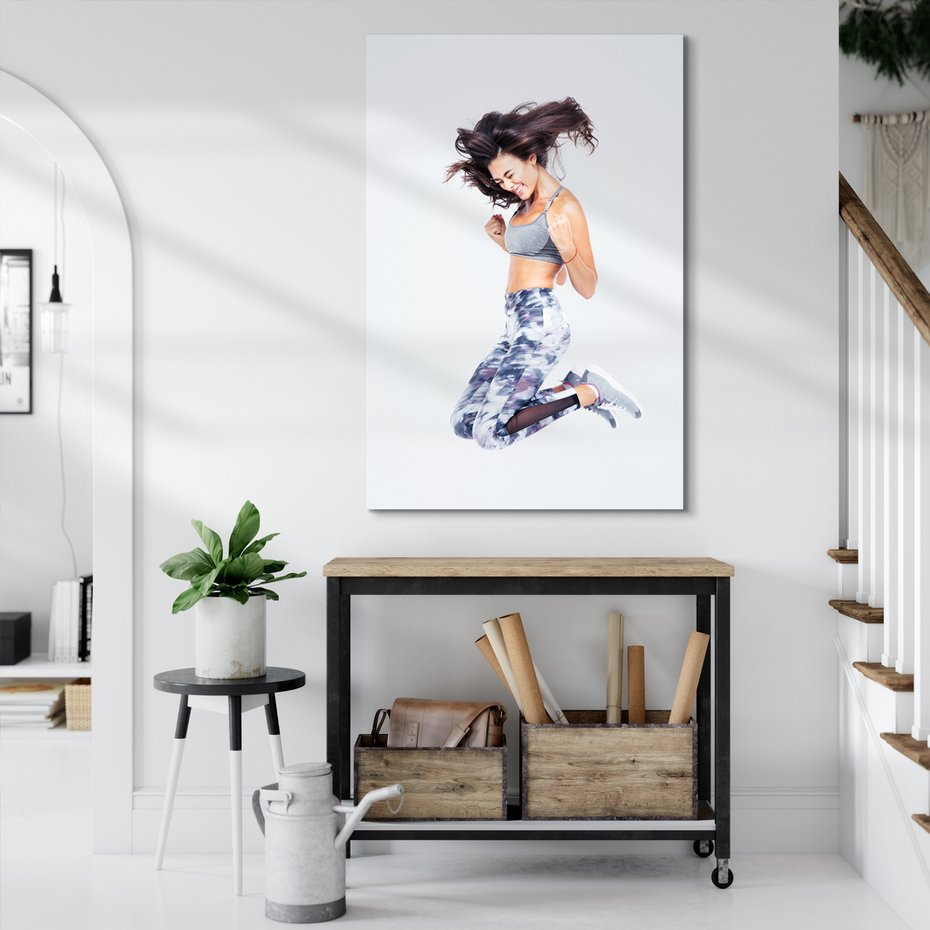 Obraz na płótnie - kobieta, sport, radość