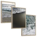 Zestaw obrazy w ramie, plakaty - morze, woda, plaża - rama drewno