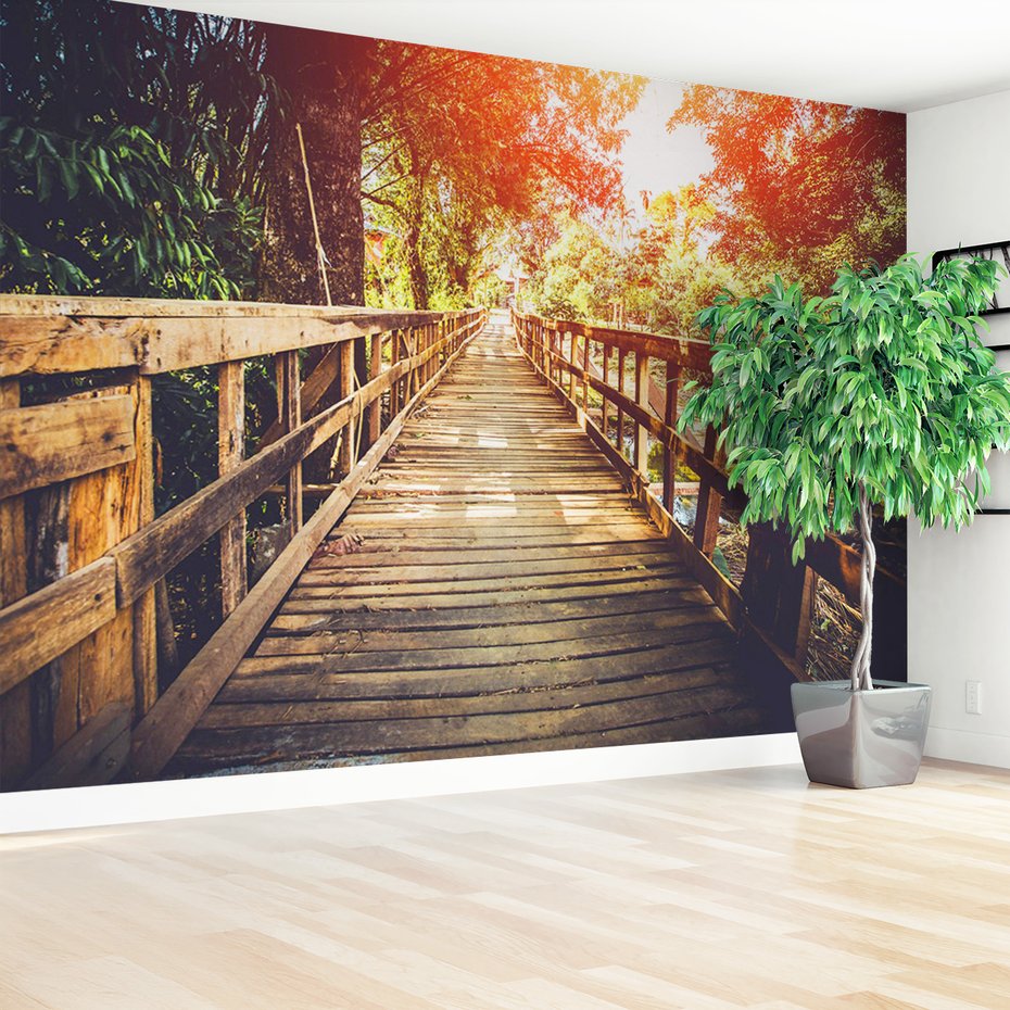 Fototapeta - most, drewno, natura