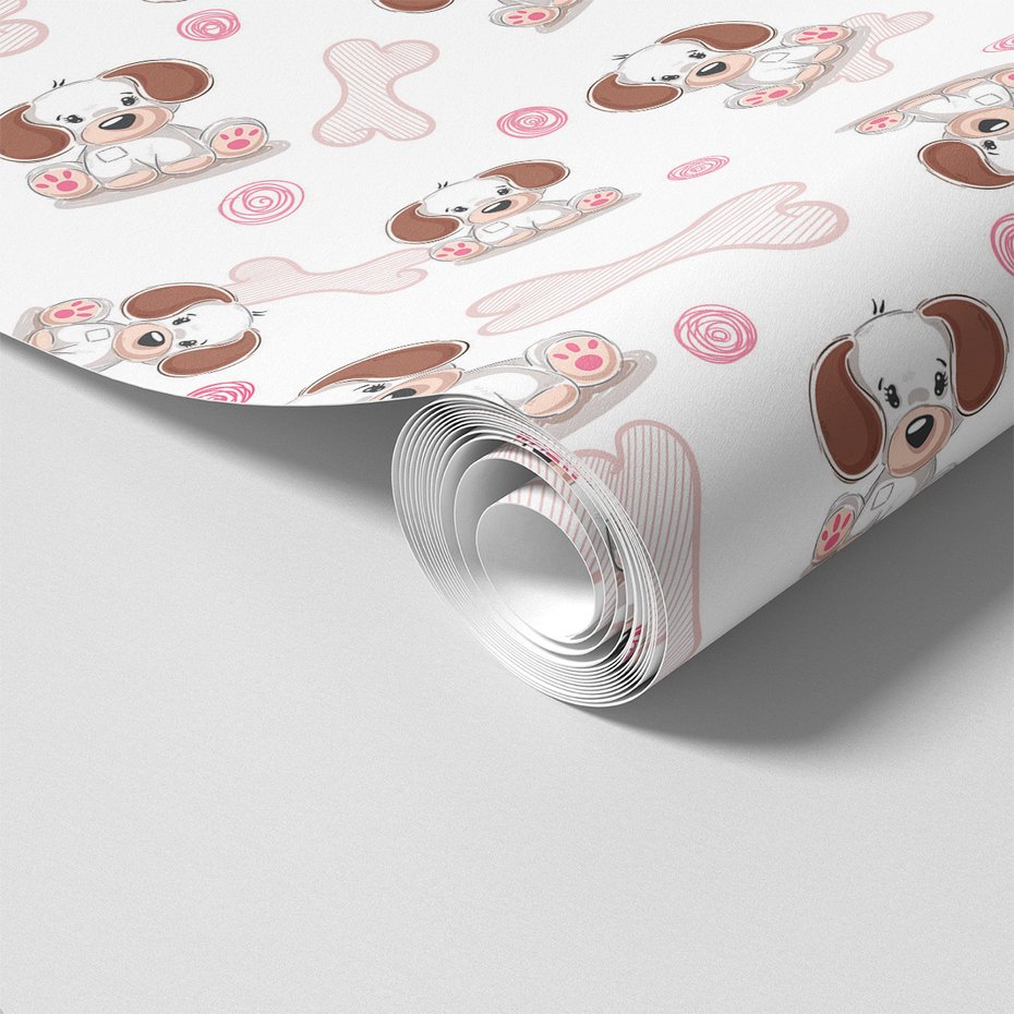 Tapeta - dziecięca, pies, kość,