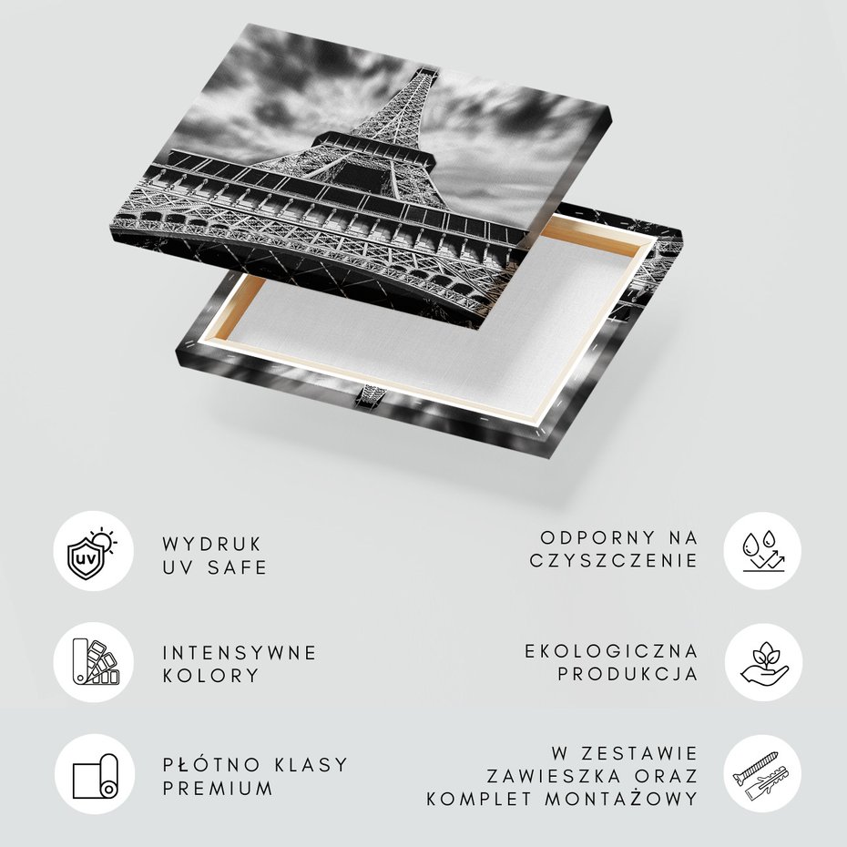 Obraz na płótnie - Eiffel, Wieża, Paryż