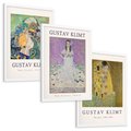Zestaw obrazy w ramie, plakaty - Gustav Klimt, obraz, sztuka - rama biała
