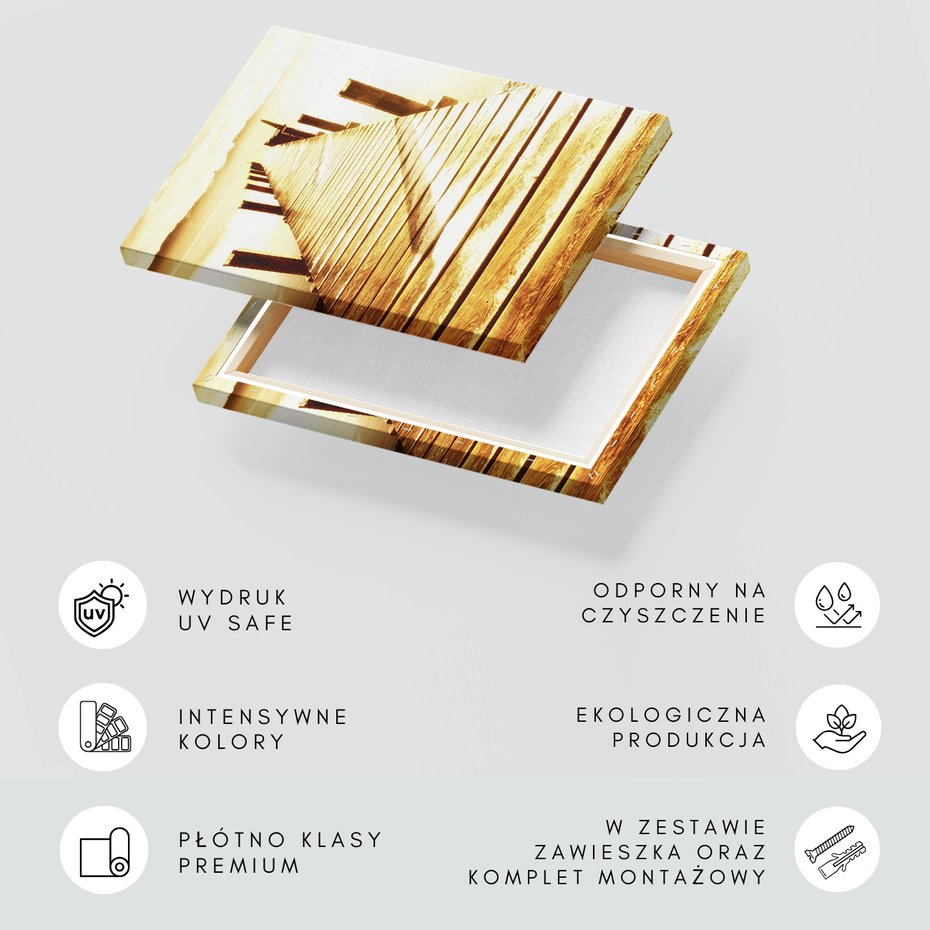 Obraz na płótnie - pomost, jezioro, drewno