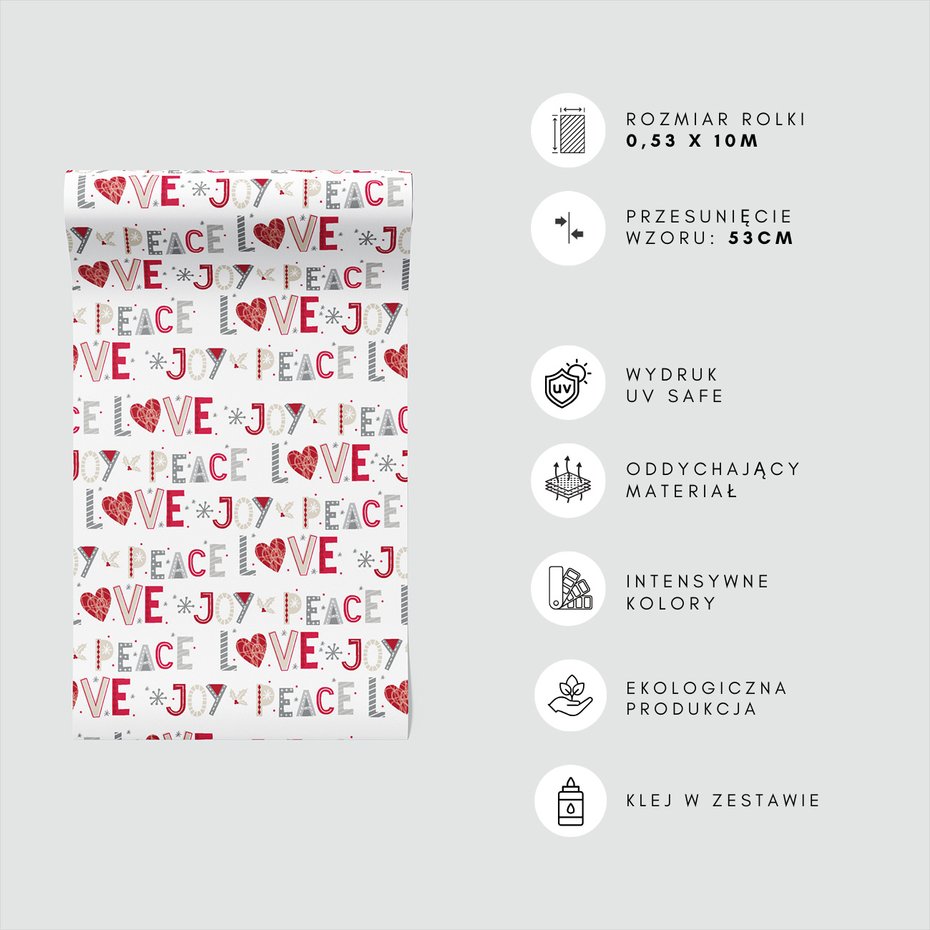 Tapeta - miłość, pokój, radość