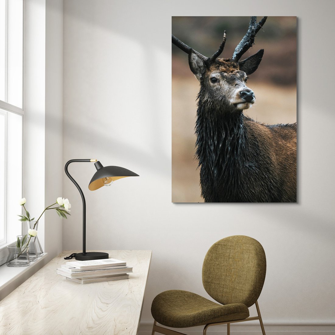 Obraz na płótnie - jeleń, zwierzę, natura