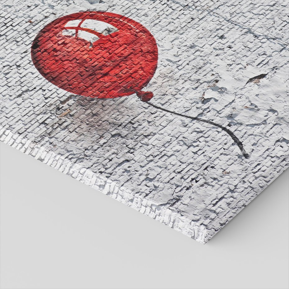 Obraz na płótnie - mur, balon, grafiti