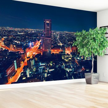 Fototapeta - miasto, noc, światła