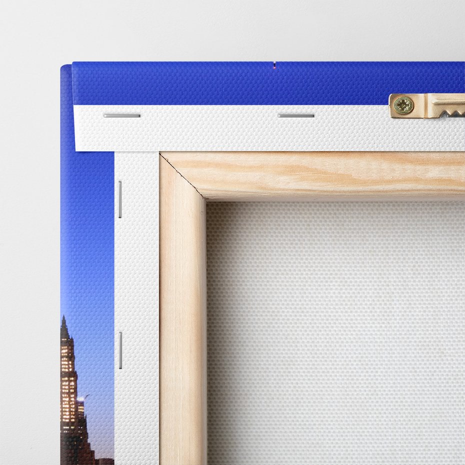 Obraz na płótnie - miasto, most, noc