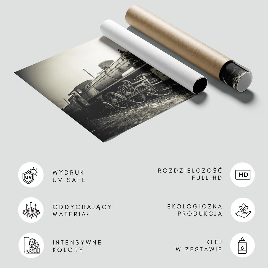 Fototapeta - parowóz, pociąg, kolej