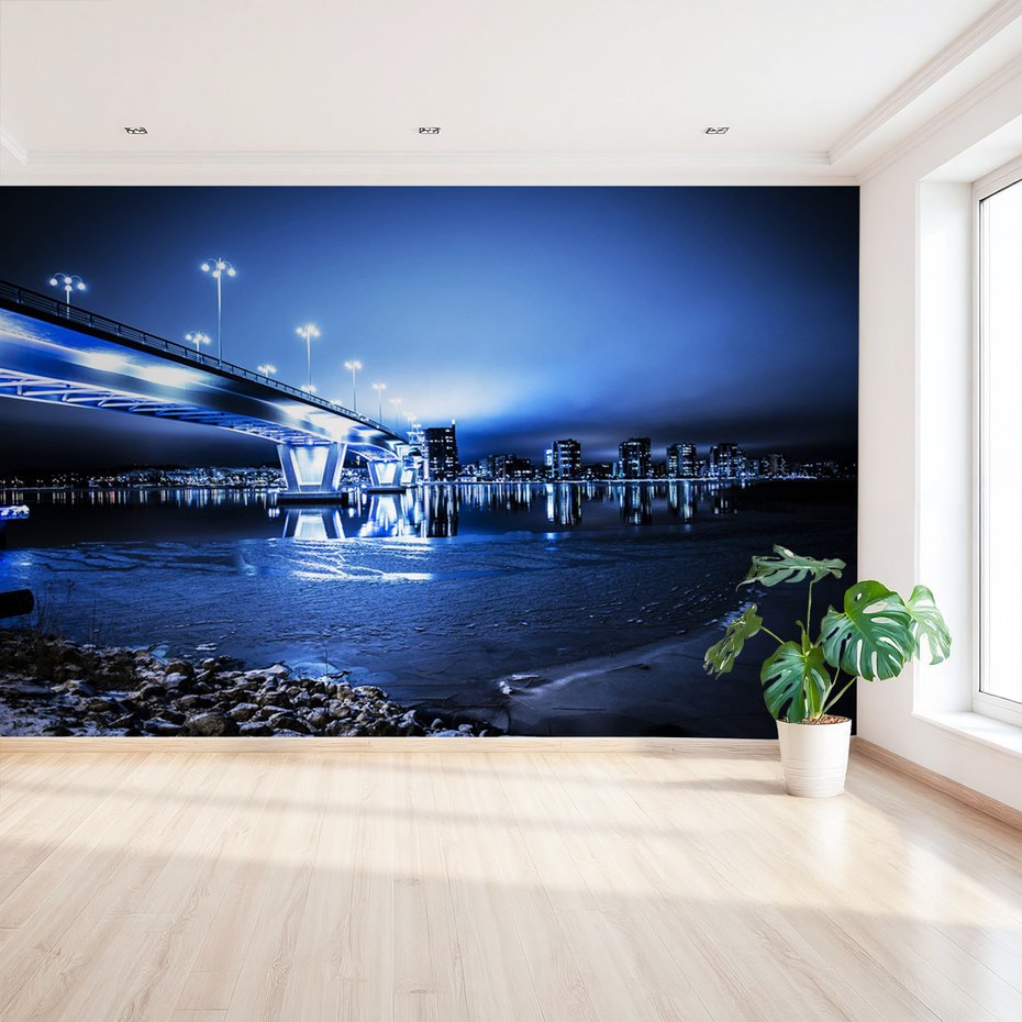 Fototapeta - most, miasto, noc