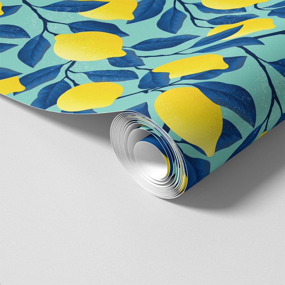 Tapeta - owoce, liście, gałęzie