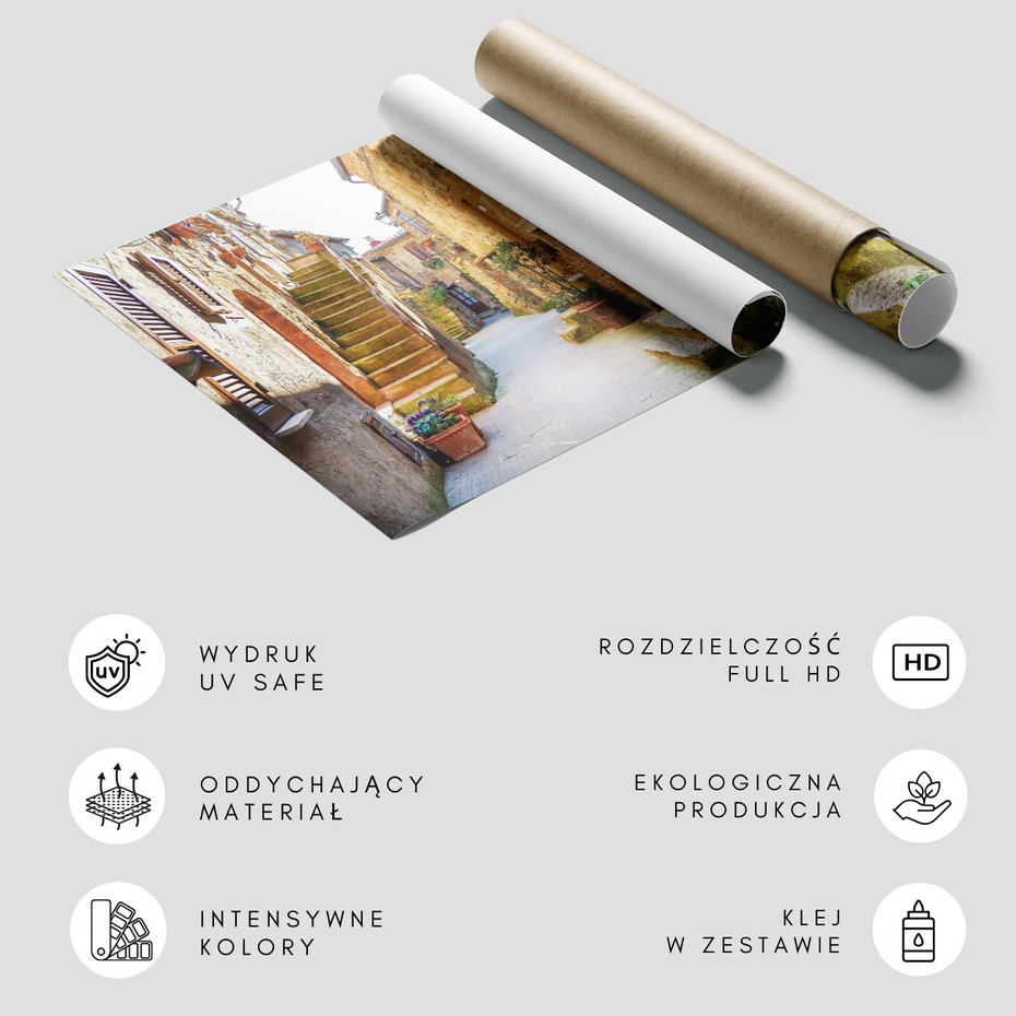 Fototapeta - uliczka, miasto, schody