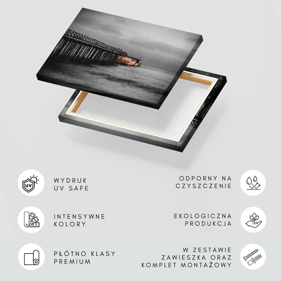 Obraz na płótnie - morze, molo, woda