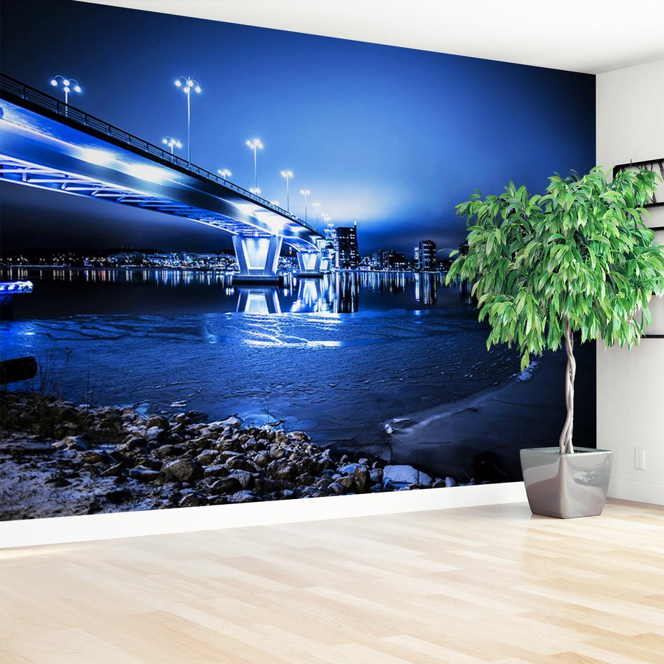 Fototapeta - most, miasto, noc