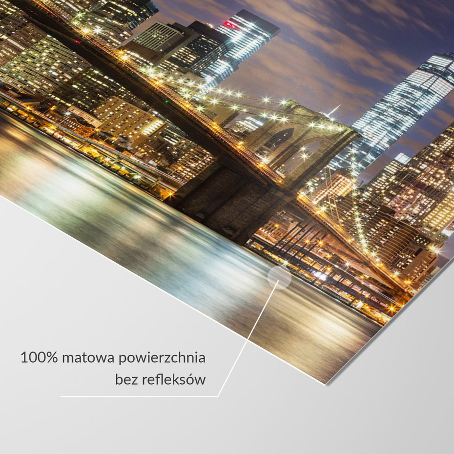 Fototapeta - miasto, most, noc