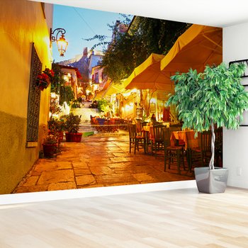 Fototapeta - uliczka, restauracja, miasto