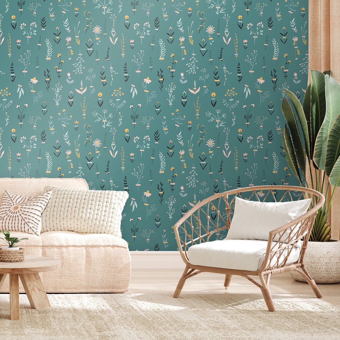 Tapeta - kwiaty, rośliny, wzór