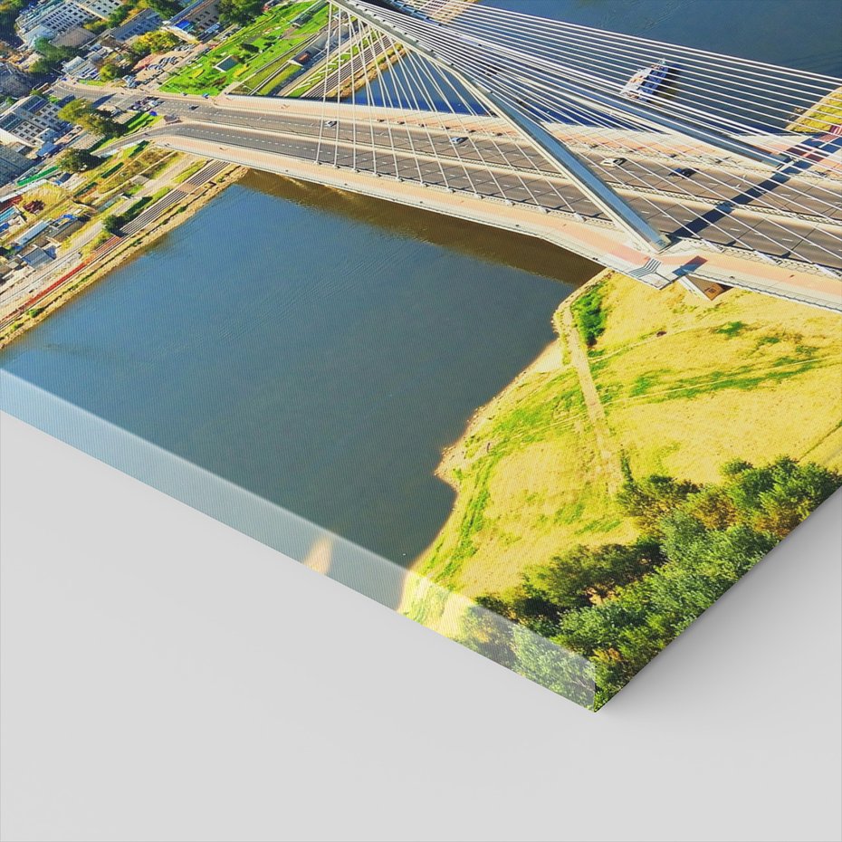 Obraz na płótnie - miasto, most, rzeka