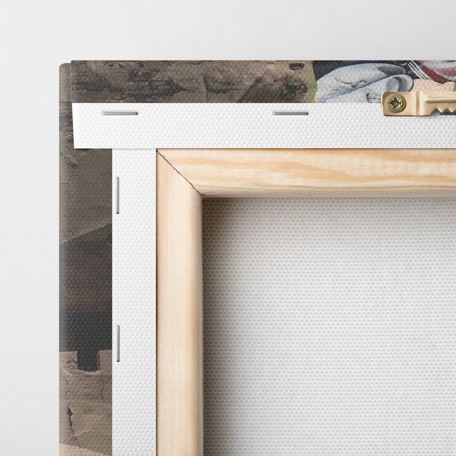 Obraz na płótnie - graffiti, pocałunek, mural