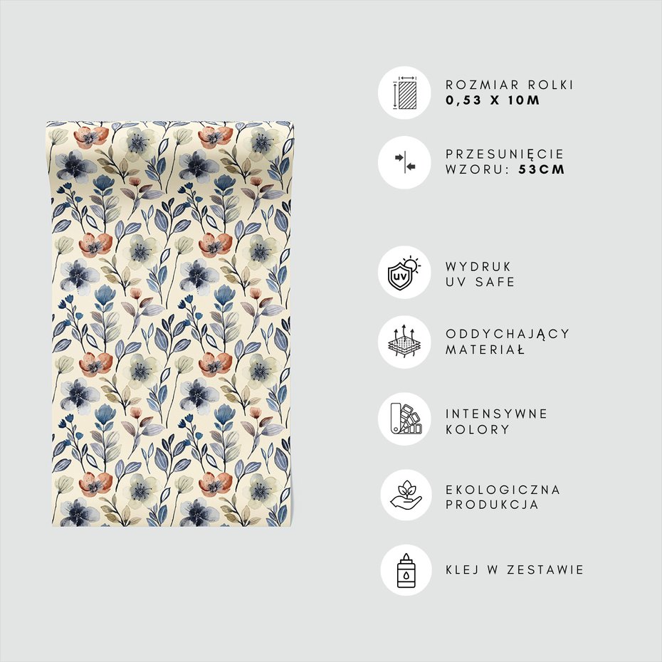 Tapeta - kwiaty, liście, tło