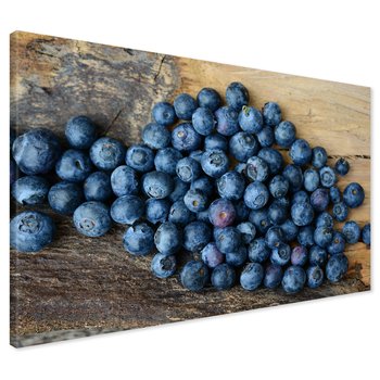 Obraz na płótnie - jagody, owoce, drewno