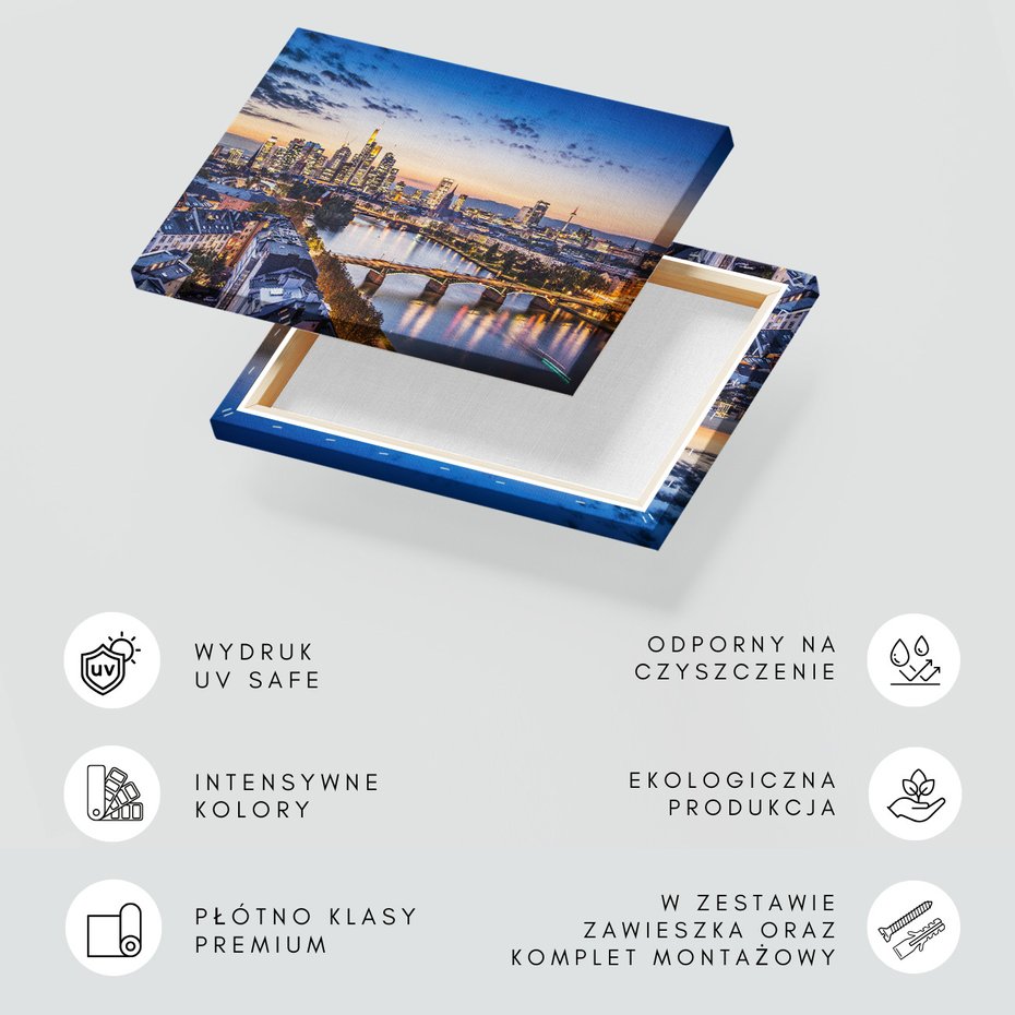 Obraz na płótnie - miasto, most, rzeka