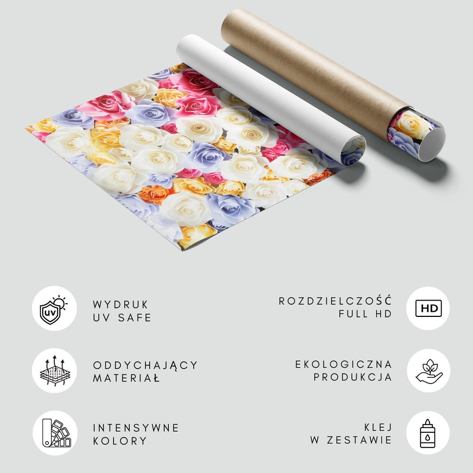 Fototapeta - kwiaty, róże, kompozycja