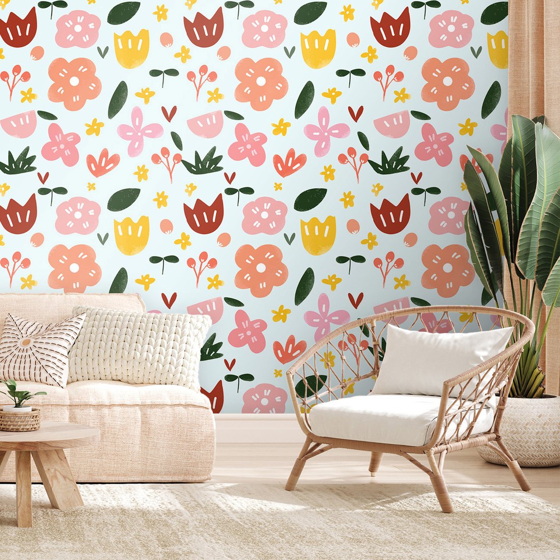 Tapeta - kwiaty, liście, wiosna